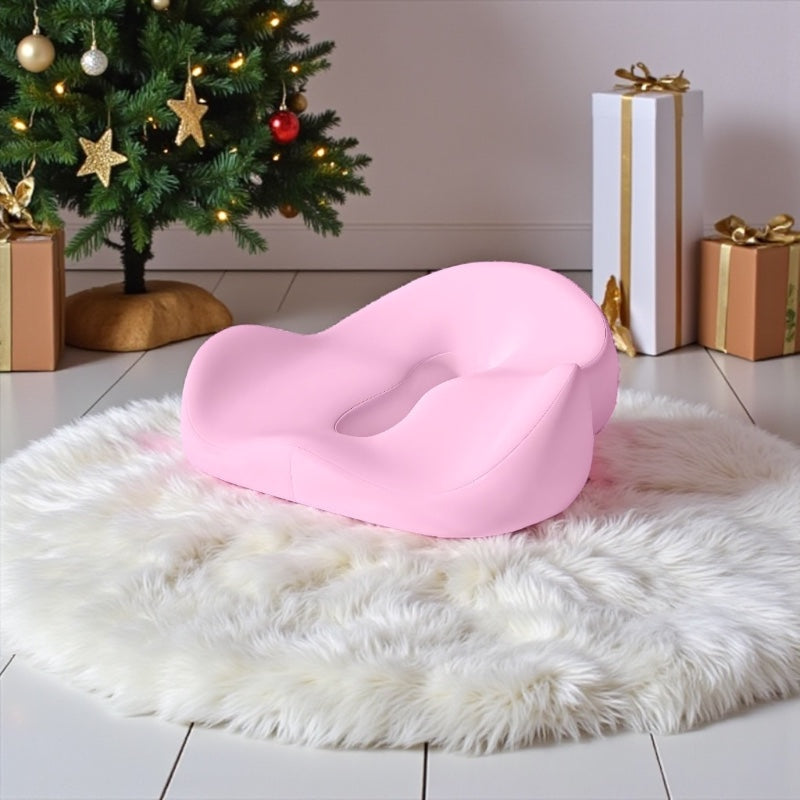 NuVibe ComfortCore Seat Cushion in Flamingo – soft yet supportive ergonomic seat cushion offering back pain relief, posture improvement, and everyday comfort.