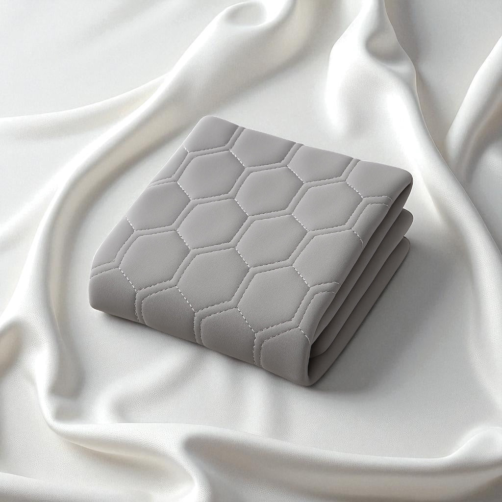 NuVibe™ Ergonomic Cushion Cover in Pearl Grey – Premium soft fabric with honeycomb stitching