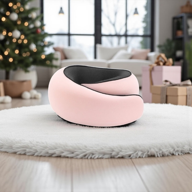 NuVibe ErgoNest Cushion in Flamingo – soft ergonomic cushion offering gentle neck support, posture alignment, and vibrant lifestyle comfort.